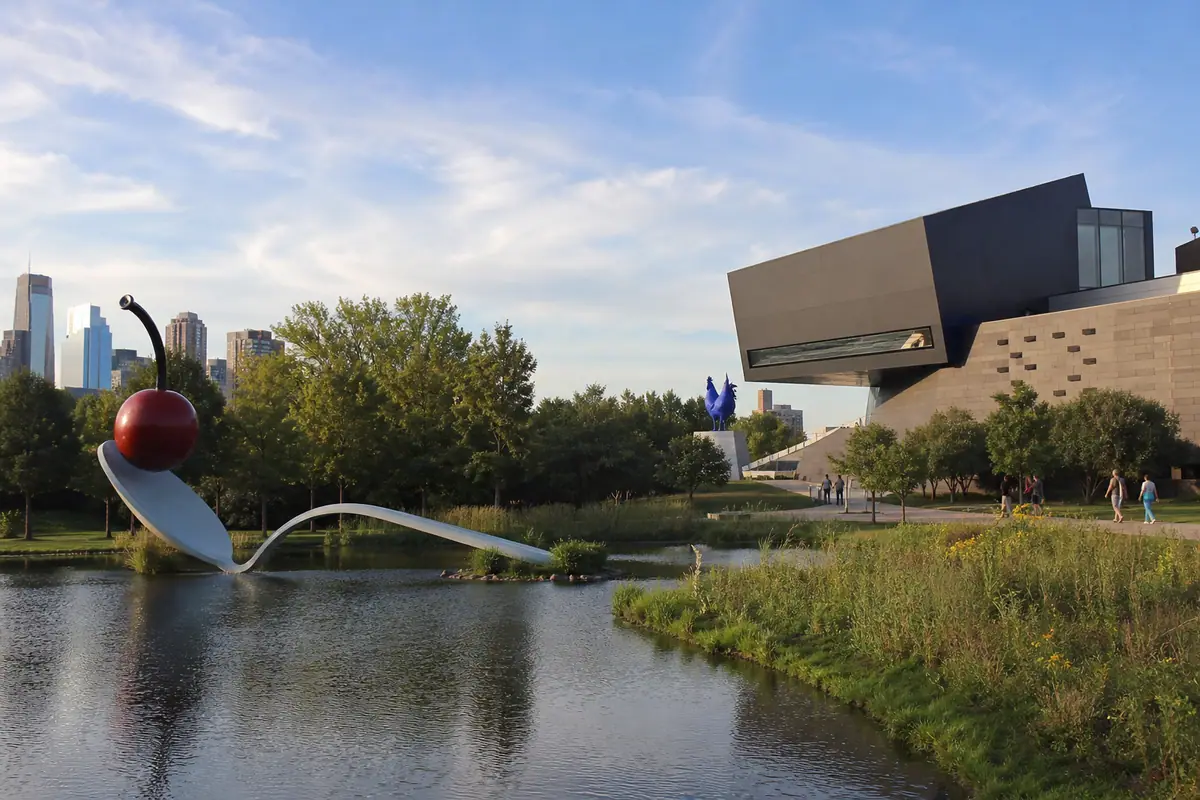 Photoreal view of Walker Art Center and Minneapolis Sculpture Garden in Minneapolis