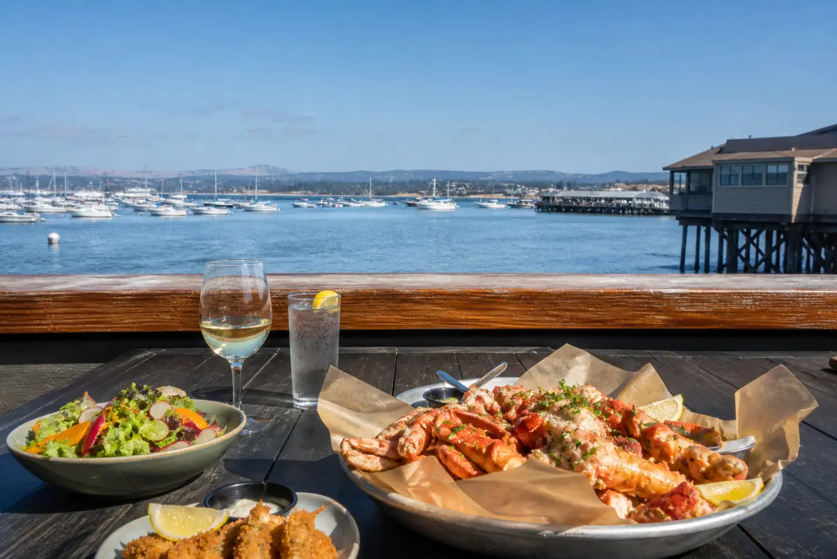 Photoreal dining scene representing Sandbar & Grill in Monterey