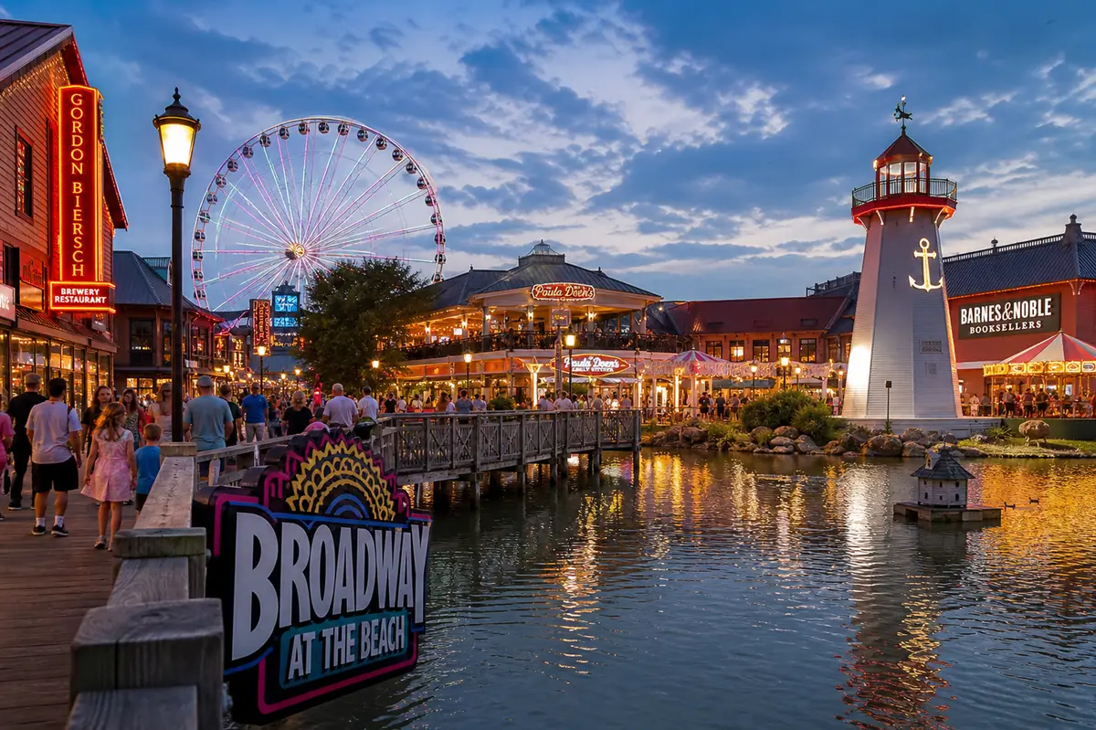 Photoreal Broadway at the Beach lakeside entertainment district