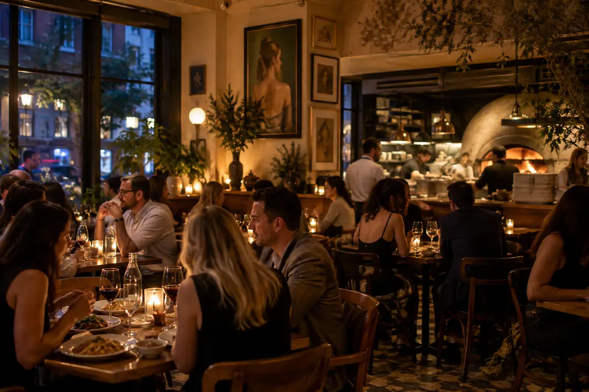 Photoreal travel-editorial view of Villa Lulu in New Haven, Connecticut