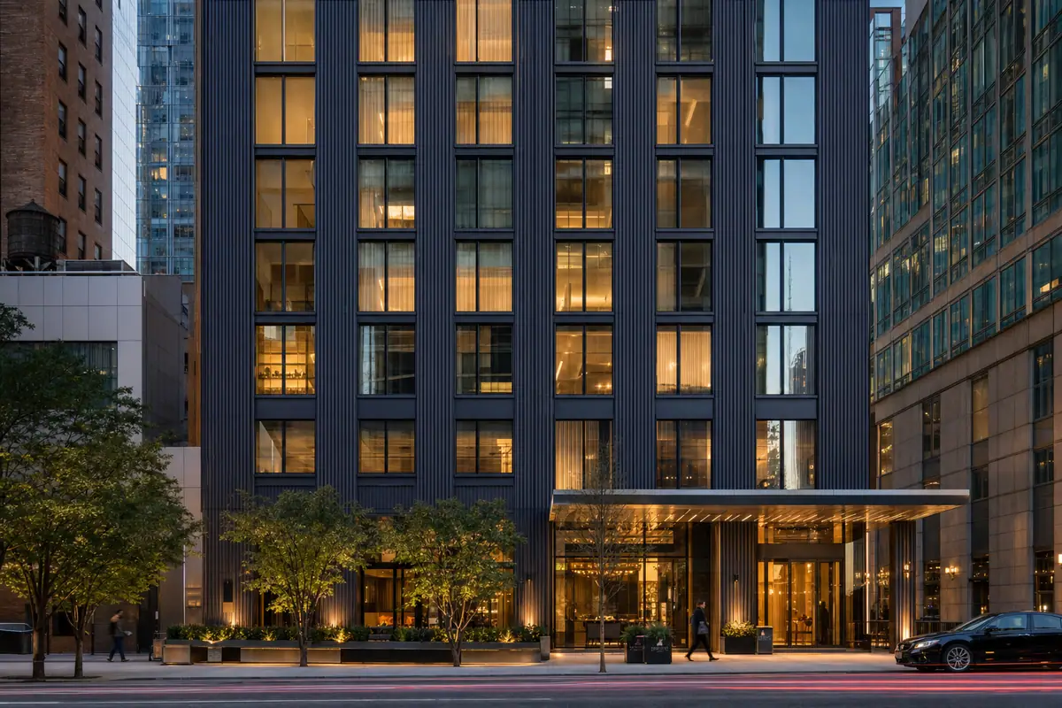 Photoreal Arlo Midtown hotel interior in New York City