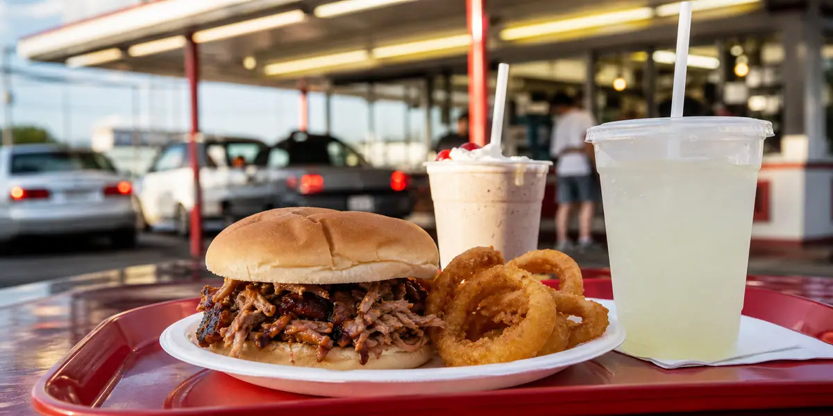 Photoreal nostalgic diner scene representing Doumar's in Norfolk