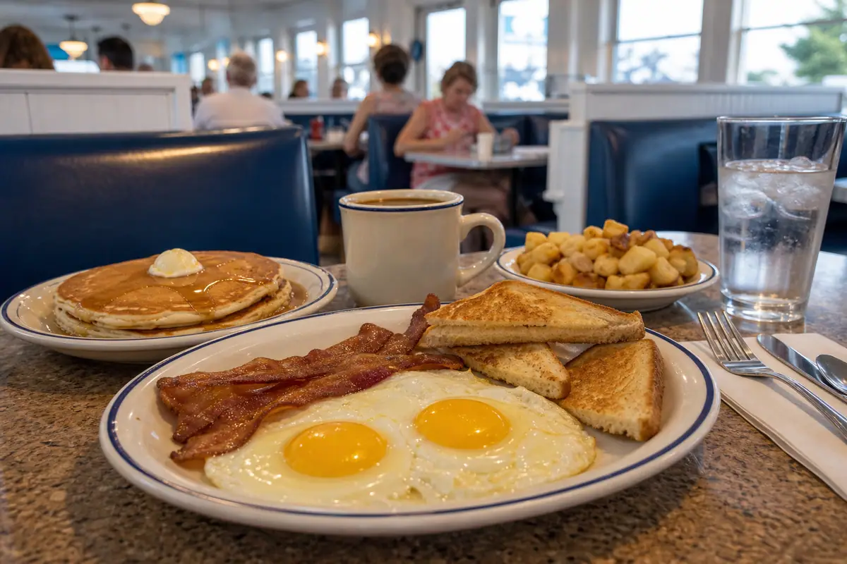 Photoreal breakfast plate representing Dumser's Dairyland Restaurant in Ocean City