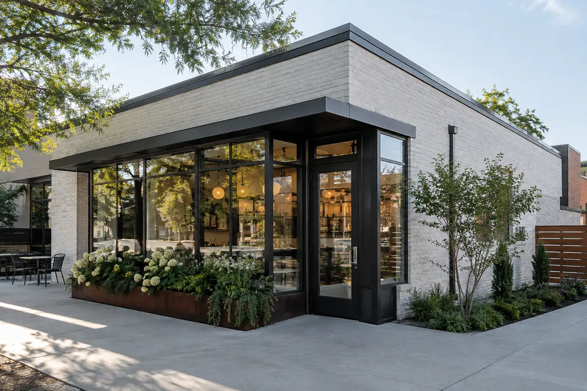 Photoreal travel-editorial view of Culprit Cafe & Bakery in Omaha, Nebraska