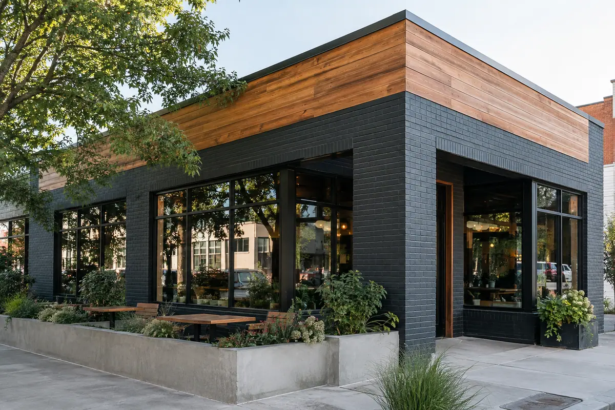 Photoreal travel-editorial view of Lola's Cafe in Omaha, Nebraska