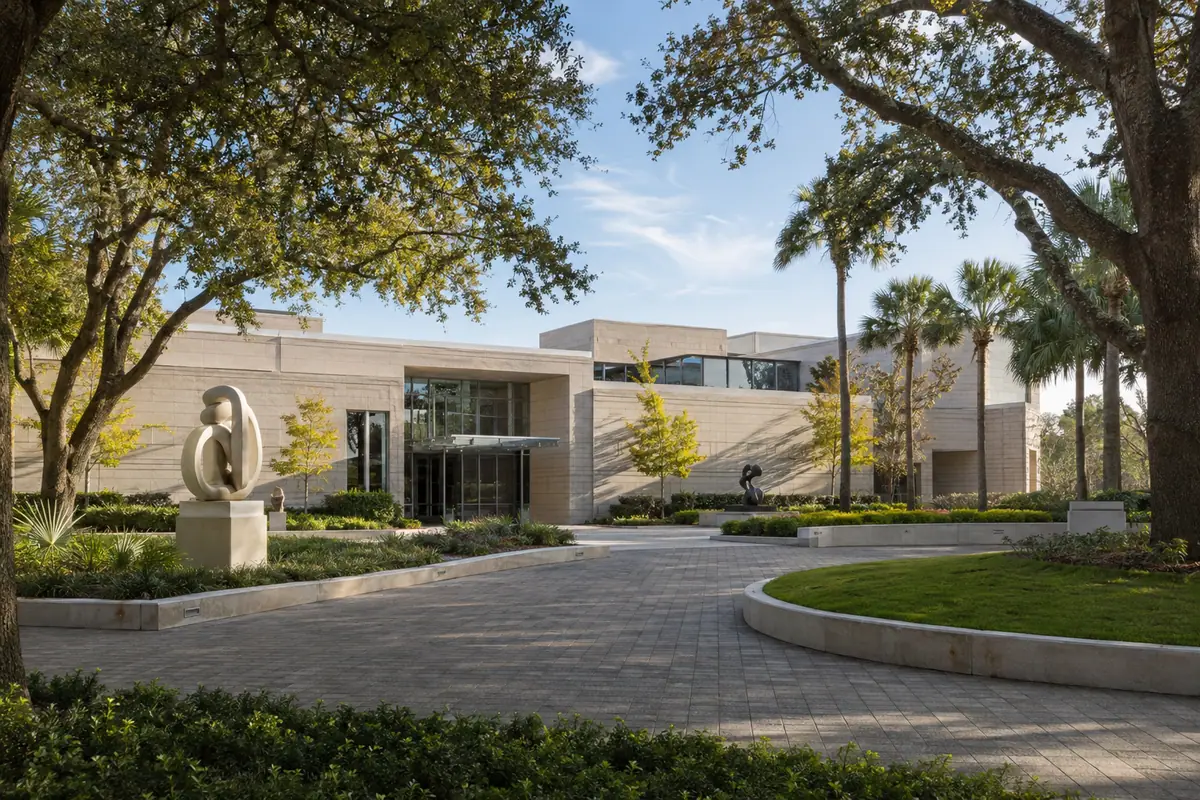 Photoreal Orlando Museum of Art exterior in Loch Haven Park