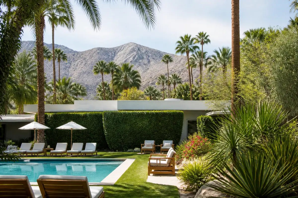 Photoreal view of Parker Palm Springs in Palm Springs