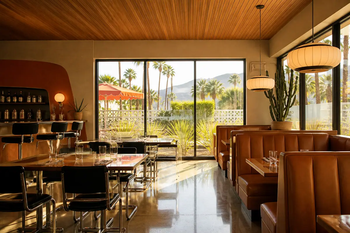 Photoreal view of King's Highway in Palm Springs