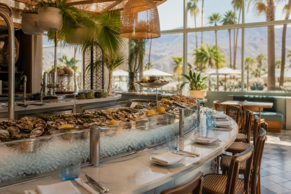 Photoreal view of Ruben and Ozzy's Oyster Bar in Palm Springs