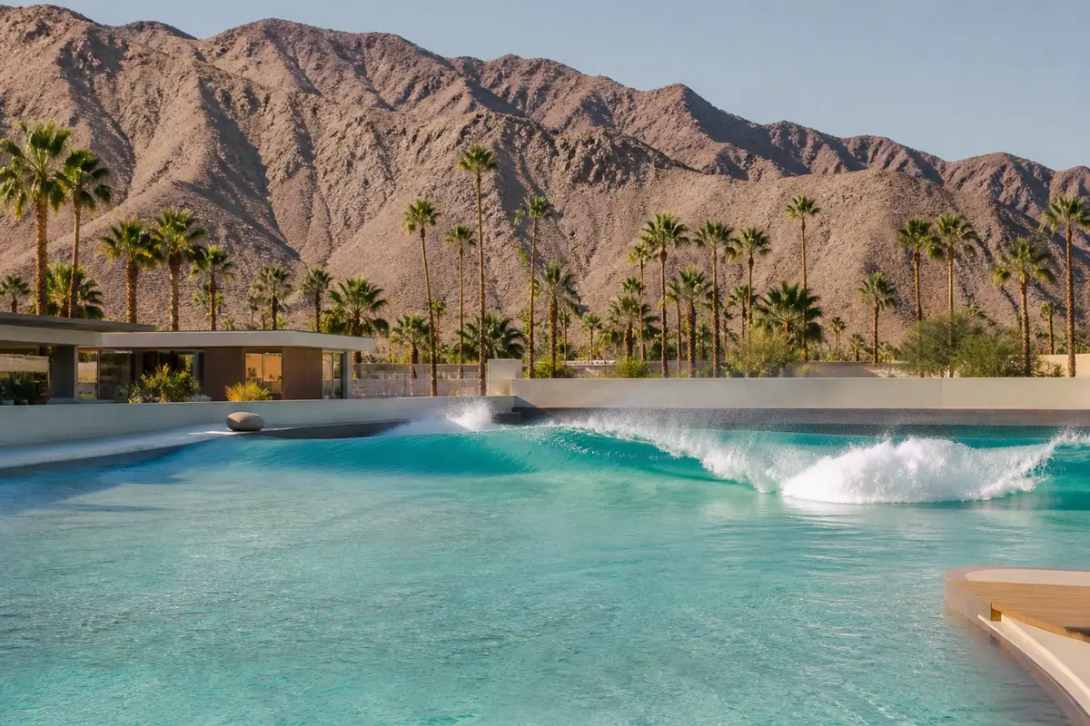 Photoreal view of Palm Springs Surf Club in Palm Springs