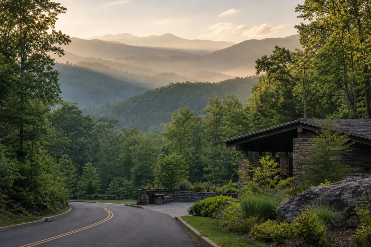 Photoreal Great Smoky Mountains National Park at Sugarlands in Pigeon Forge, Tennessee
