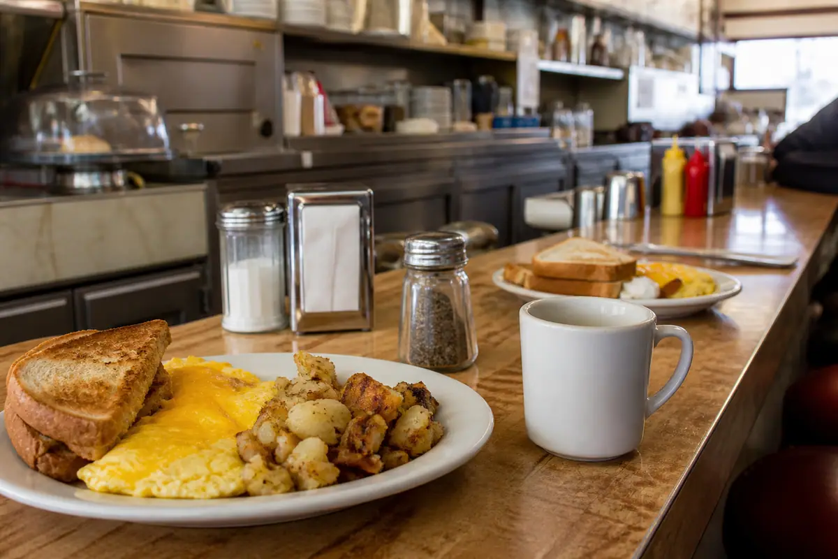Photoreal view of DeLuca's Diner in Pittsburgh