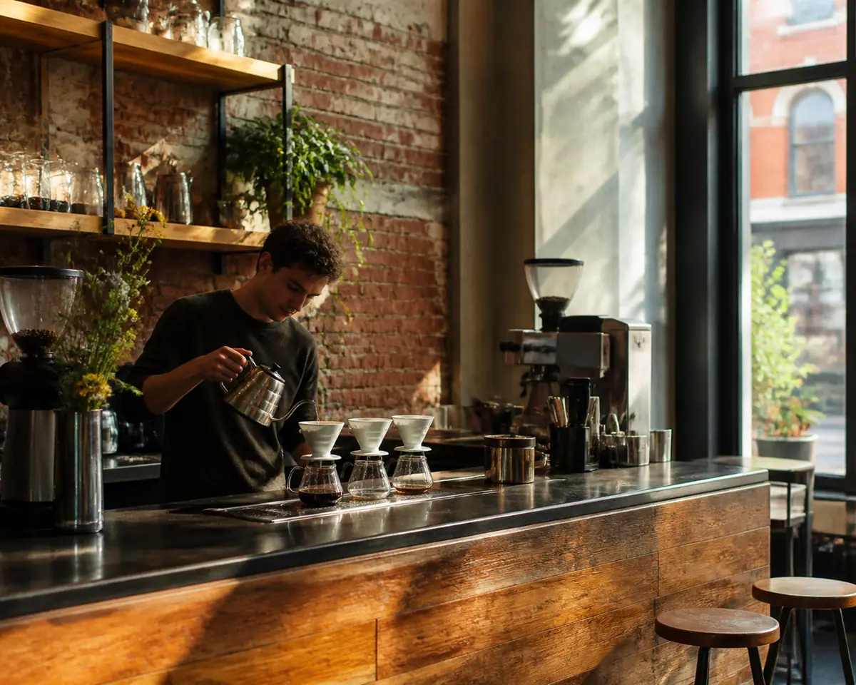 Photoreal view of The Commonplace Coffee in Pittsburgh