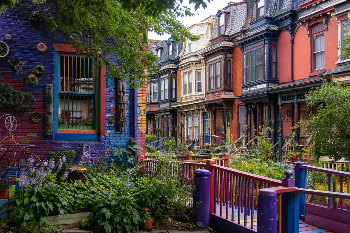 Photoreal view of Randyland and Mexican War Streets in Pittsburgh