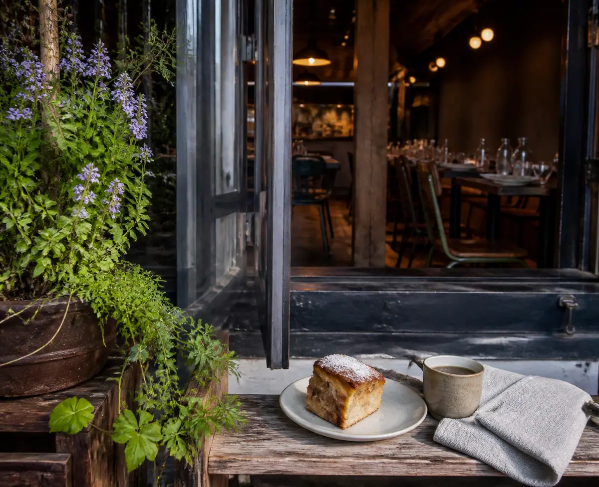 Photoreal dining-room or exterior view of Standard Baking Co. in Portland, Maine