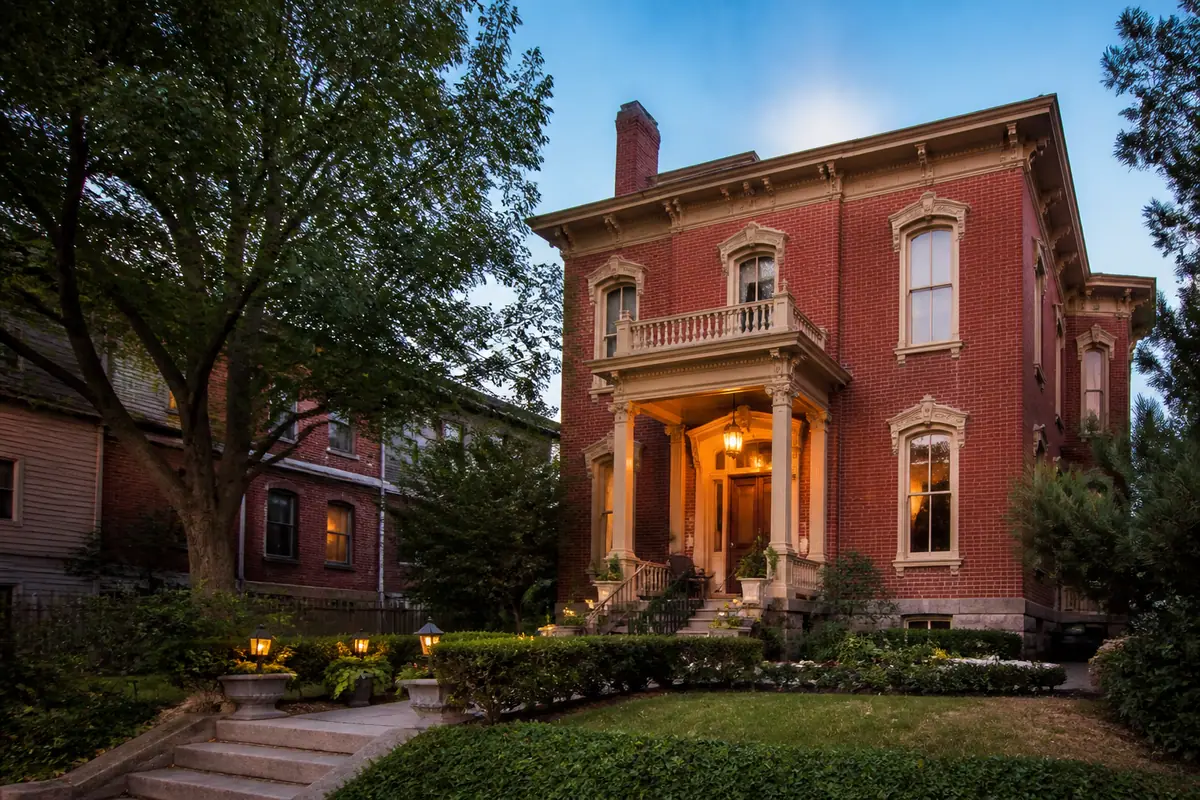 Photoreal travel-editorial view of Christopher Dodge House in Providence, Rhode Island