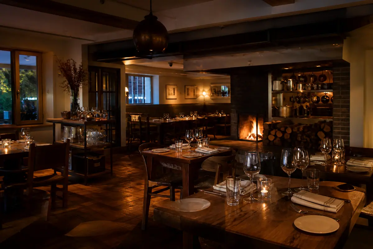 Photoreal travel-editorial view of Al Forno in Providence, Rhode Island