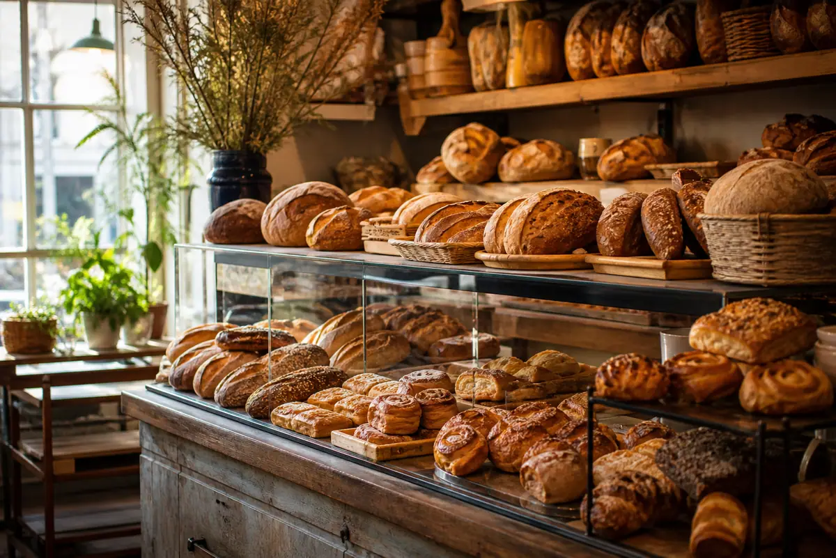 Photoreal travel-editorial view of Seven Stars Bakery in Providence, Rhode Island