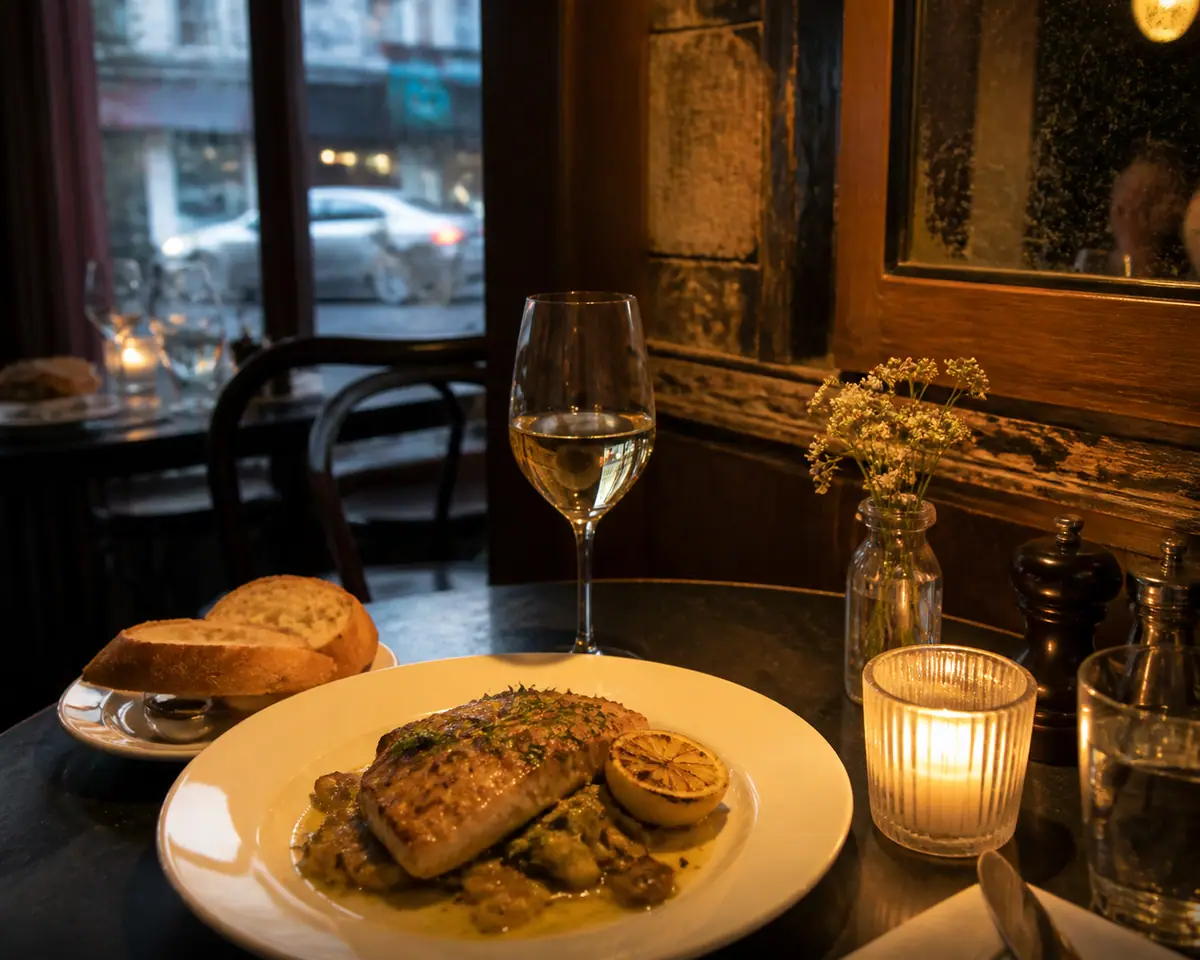 Photorealistic travel-editorial view of Beaujolais Bistro in Reno, Nevada