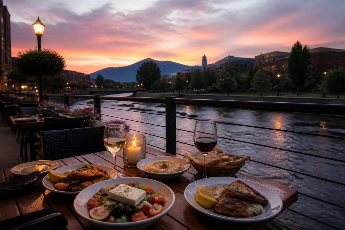 Photorealistic travel-editorial view of The Shore Room in Reno, Nevada