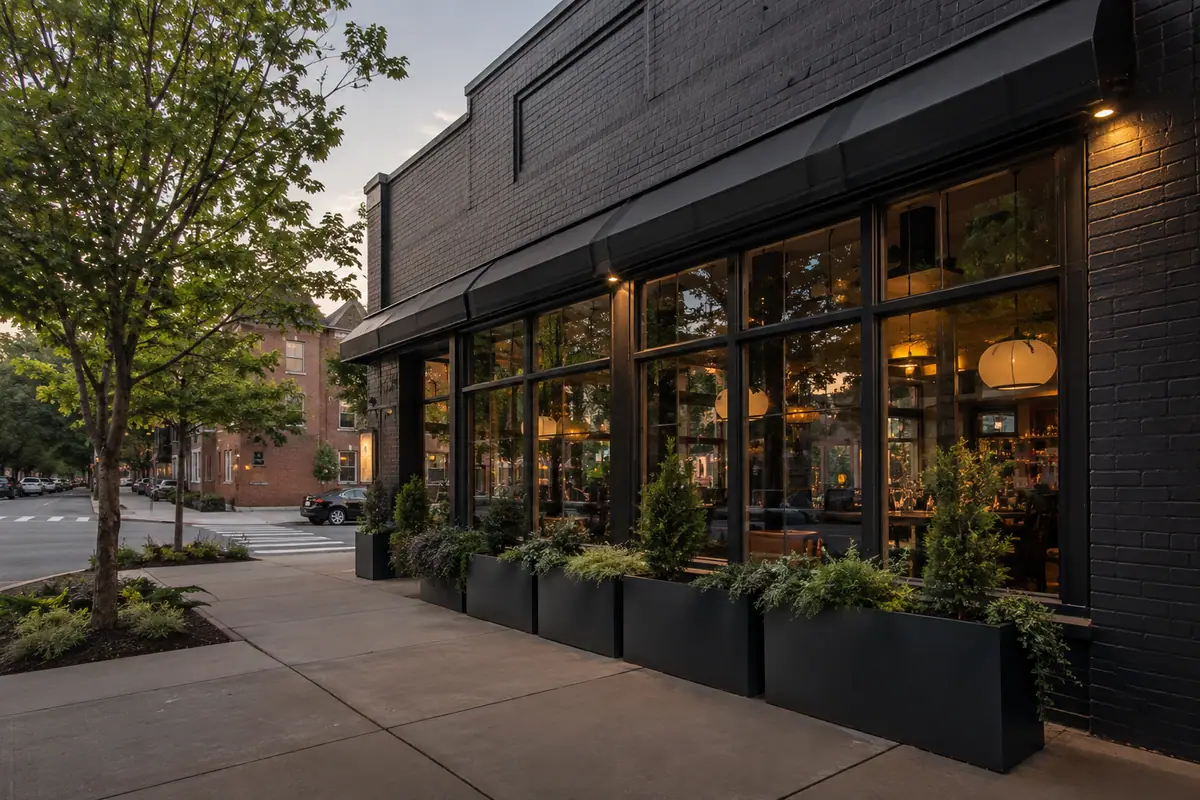 Photoreal travel-editorial view of Edo's Squid in Richmond, Virginia