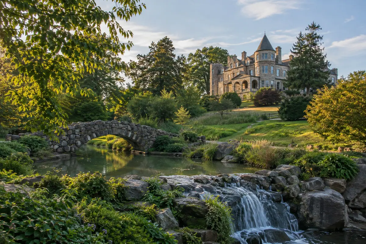 Photoreal travel-editorial view of Maymont in Richmond, Virginia