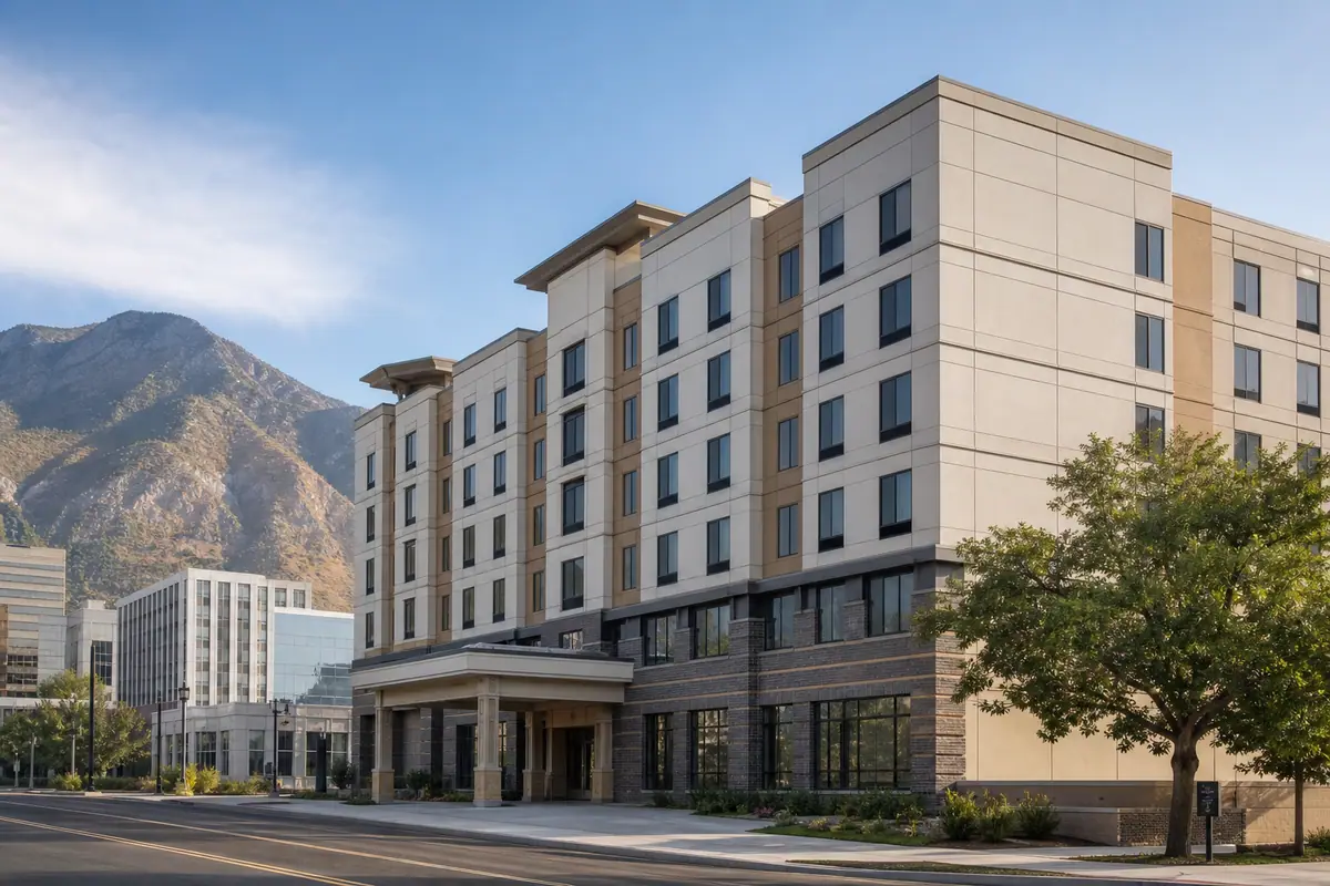 Photoreal editorial view of Hampton Inn Salt Lake City-Downtown in Salt Lake City