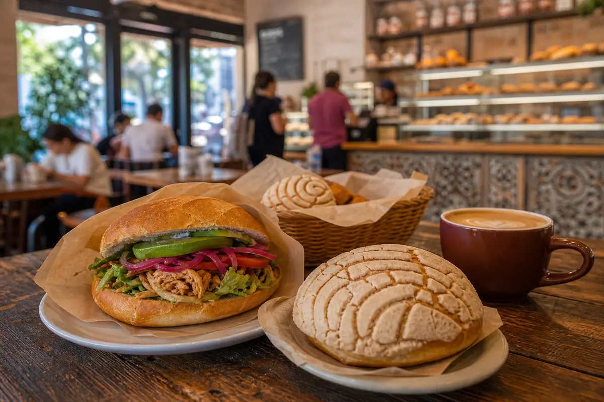 Photoreal dining or food scene representing La Panaderia in San Antonio