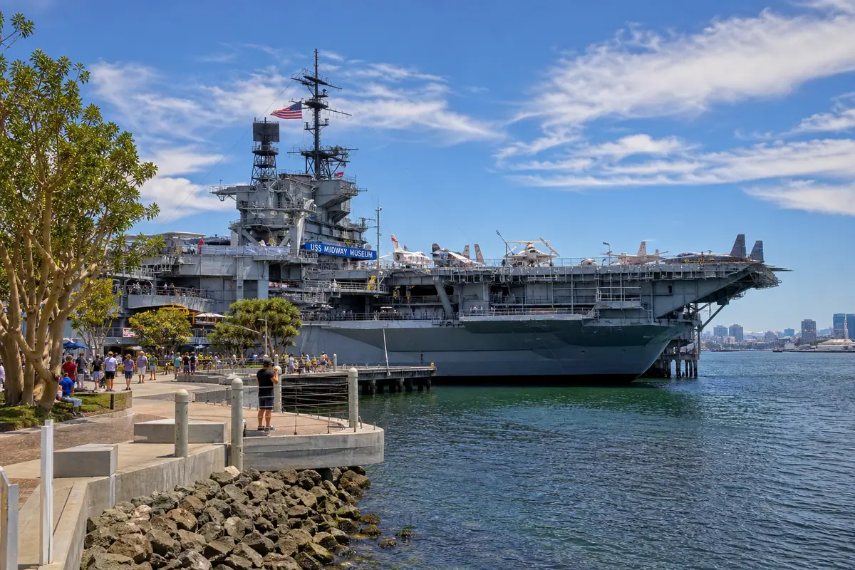 Photoreal view of USS Midway Museum in San Diego
