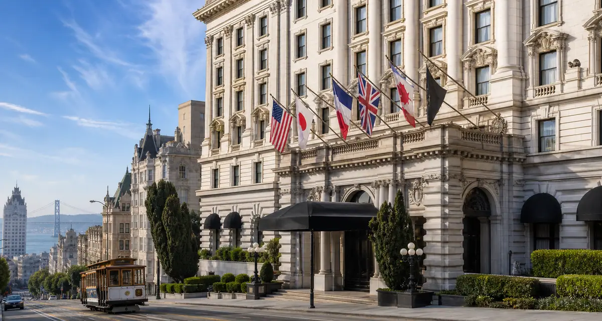 Photoreal exterior of Fairmont San Francisco in San Francisco
