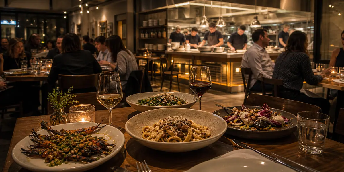 Photoreal dining or food scene representing Rich Table in San Francisco