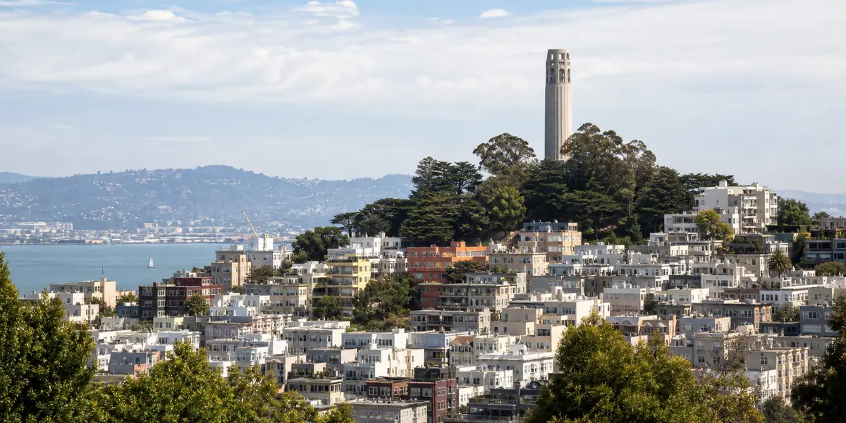 Photoreal Coit Tower scene in San Francisco