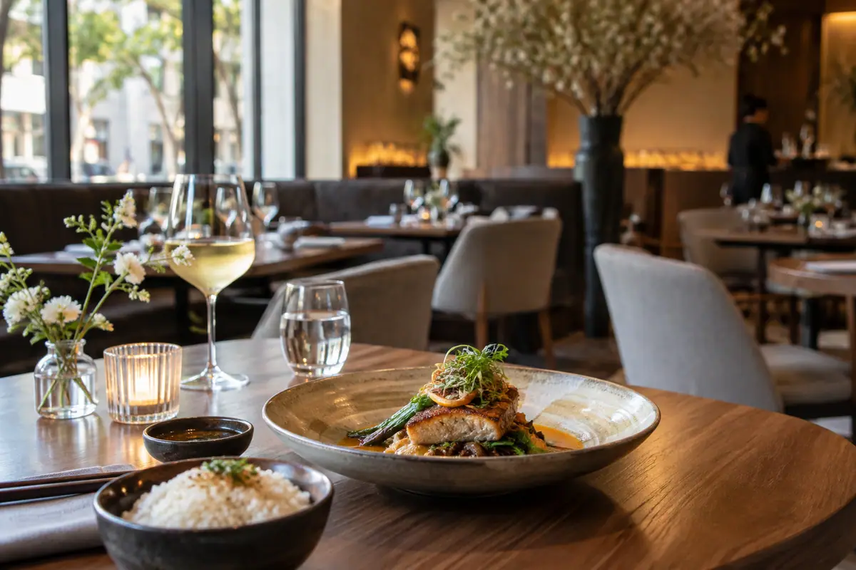 Photoreal travel-editorial view of Elyse Restaurant in San Jose, California