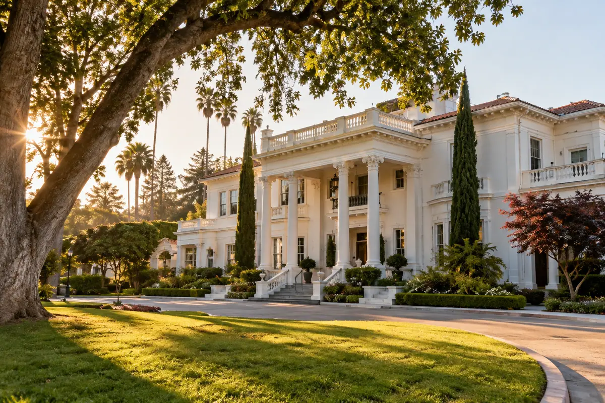 Photoreal travel-editorial view of Hayes Mansion San Jose in San Jose, California