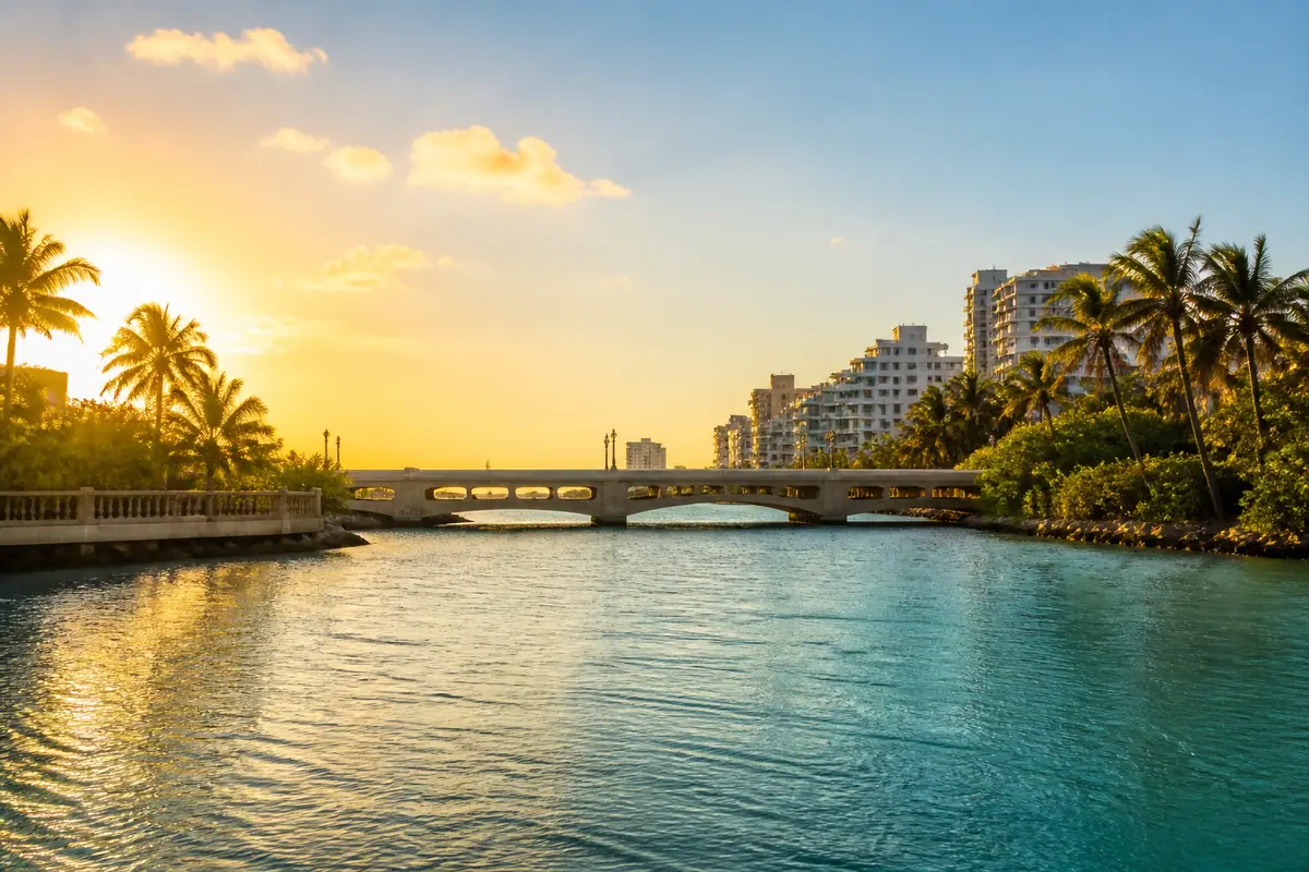 Condado Lagoon and Puente Dos Hermanos in San Juan, Puerto Rico