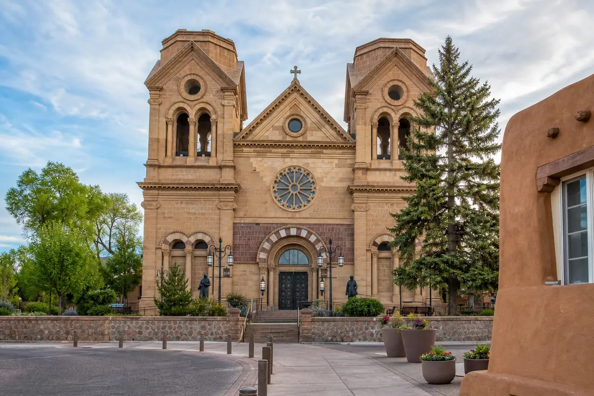 Photoreal Cathedral Basilica of St. Francis of Assisi scene in Santa Fe