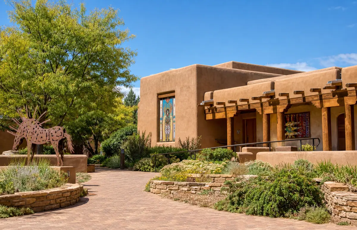 Photoreal Museum of International Folk Art scene in Santa Fe
