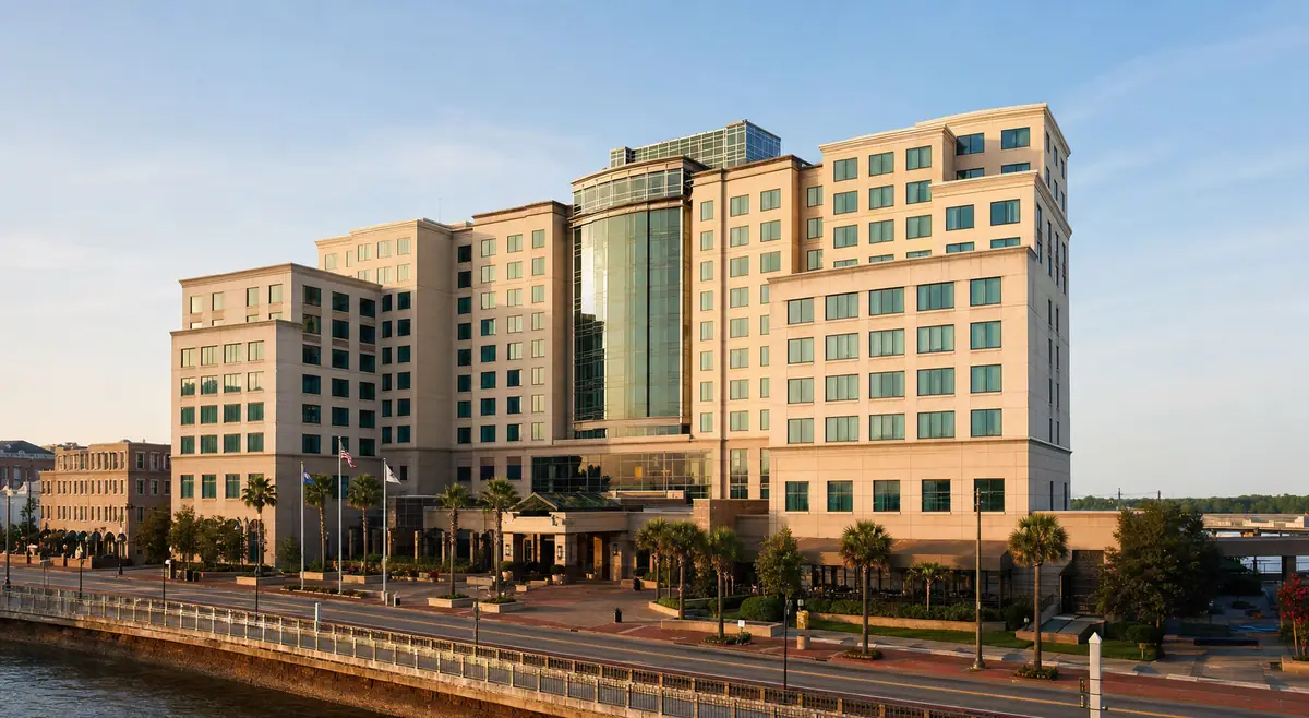 Photoreal exterior of Hyatt Regency Savannah in Savannah