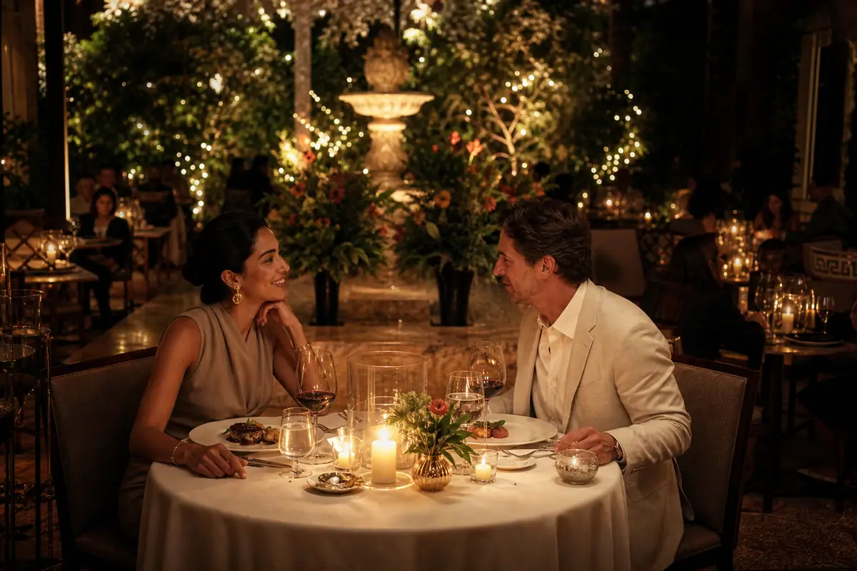 Photoreal dining or food scene representing Cafe Monarch in Scottsdale