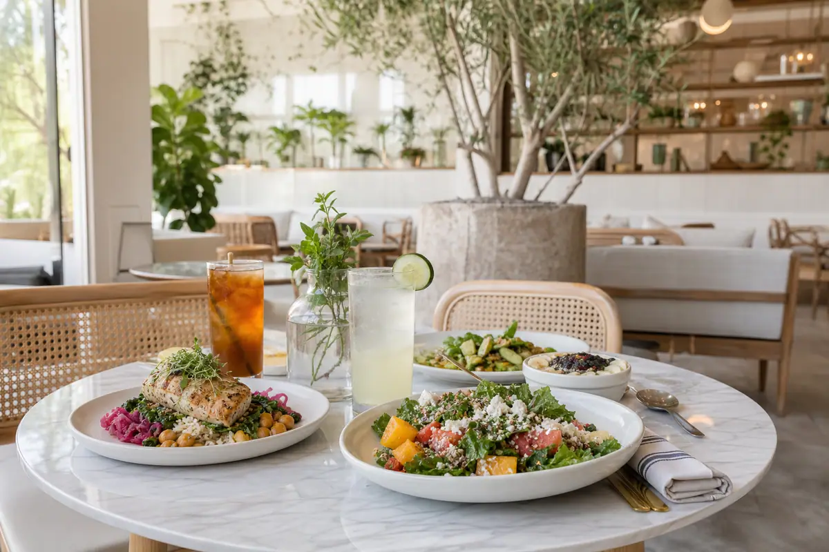 Photoreal dining or food scene representing The Herb Box in Scottsdale