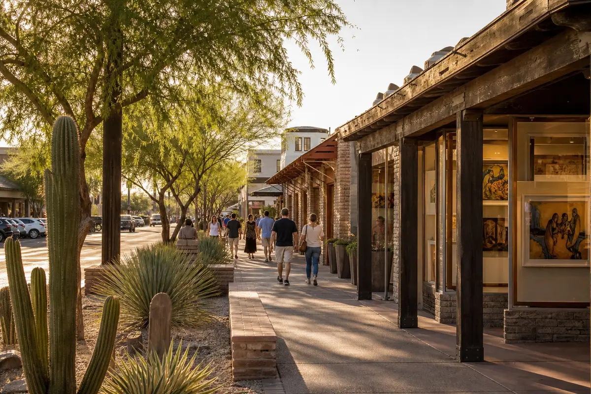 Photoreal view of Old Town Scottsdale in Scottsdale