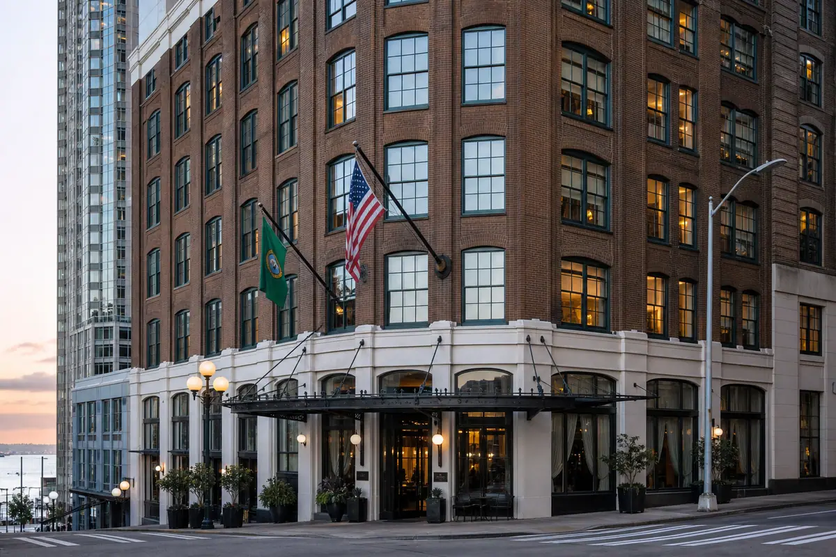 Photoreal exterior of Inn at the Market in Seattle