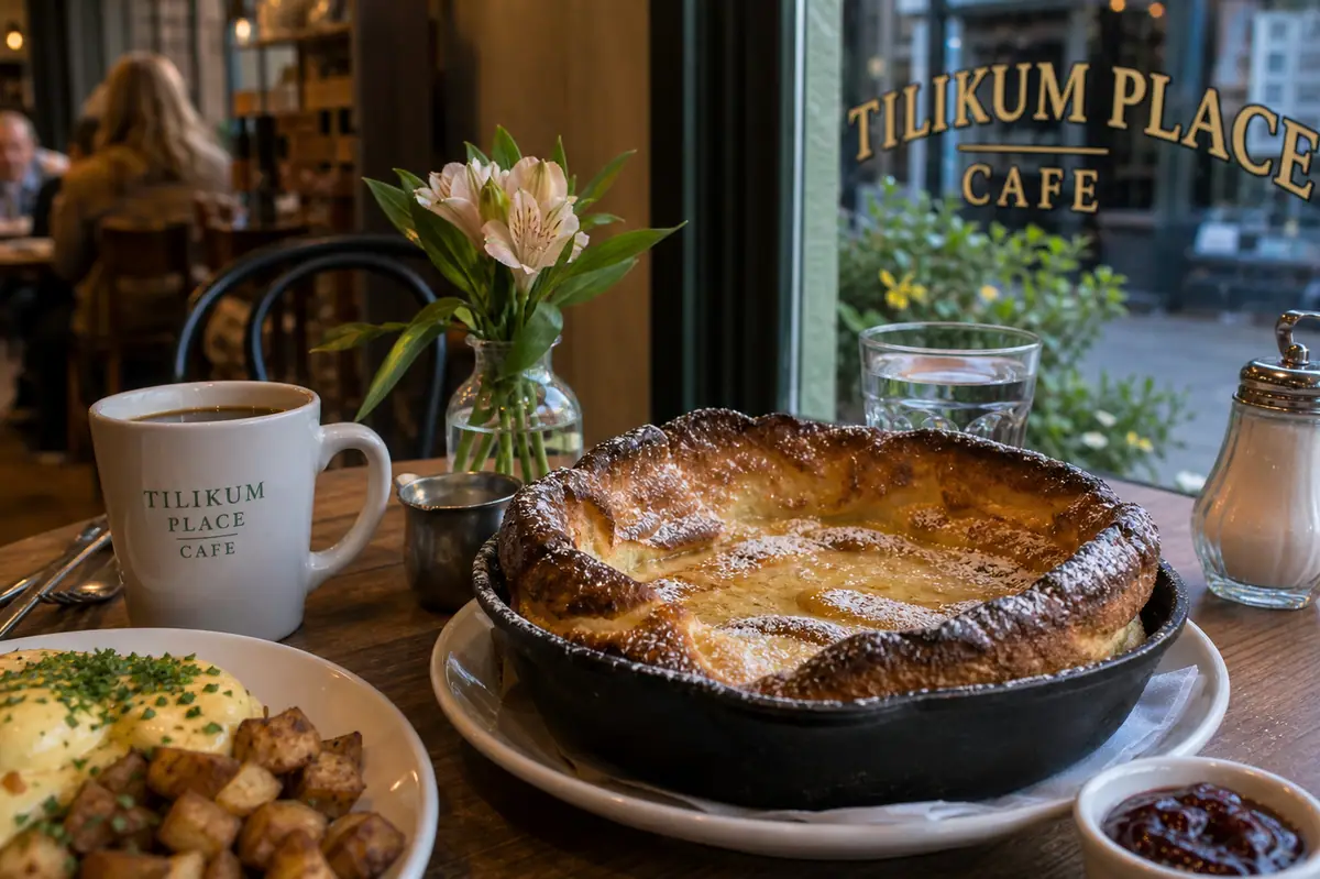 Photoreal brunch table representing Tilikum Place Cafe in Seattle