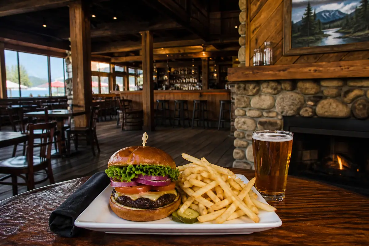 Photorealistic travel-editorial view of MacDuff's Pub in South Lake Tahoe, California
