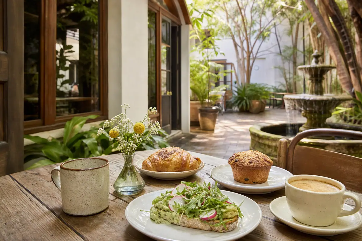 Photoreal travel-editorial view of Sunday Gathering Table in St. Augustine, Florida