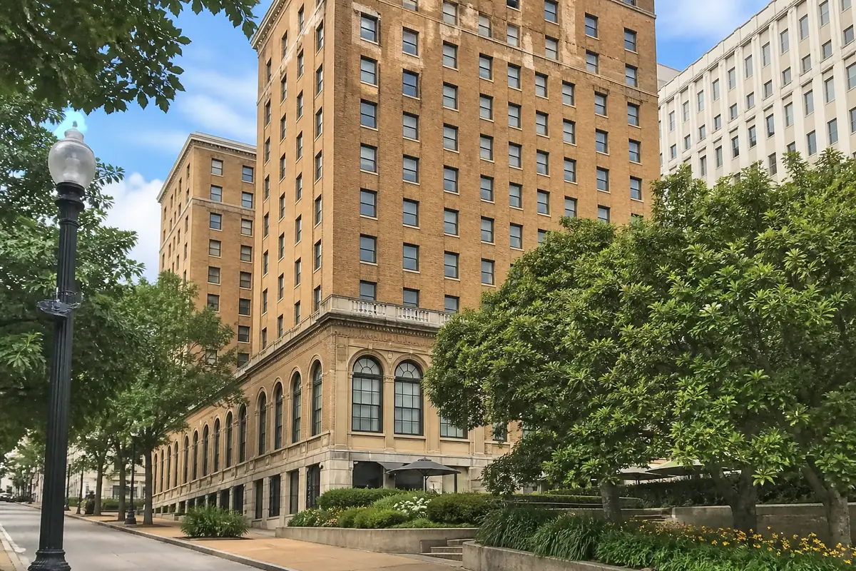 Photoreal travel-editorial view of Angad Arts Hotel in St. Louis, Missouri
