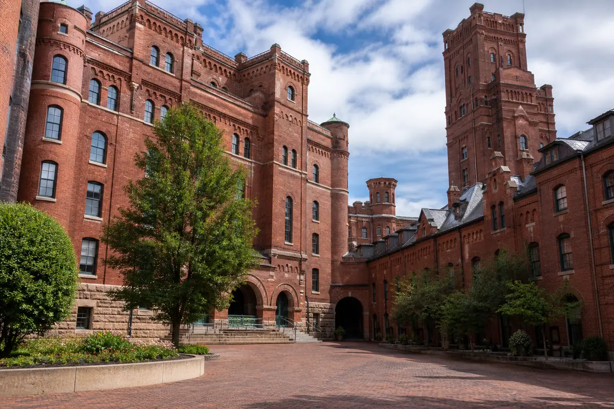 Photoreal travel-editorial view of Anheuser-Busch Brewery Experience in St. Louis, Missouri