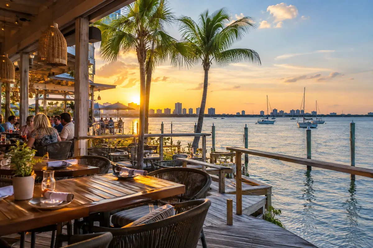 Photoreal travel-editorial view of The Galley in St. Petersburg, Florida