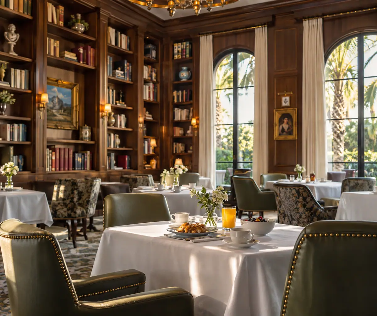 Photoreal travel-editorial view of The Library in St. Petersburg, Florida