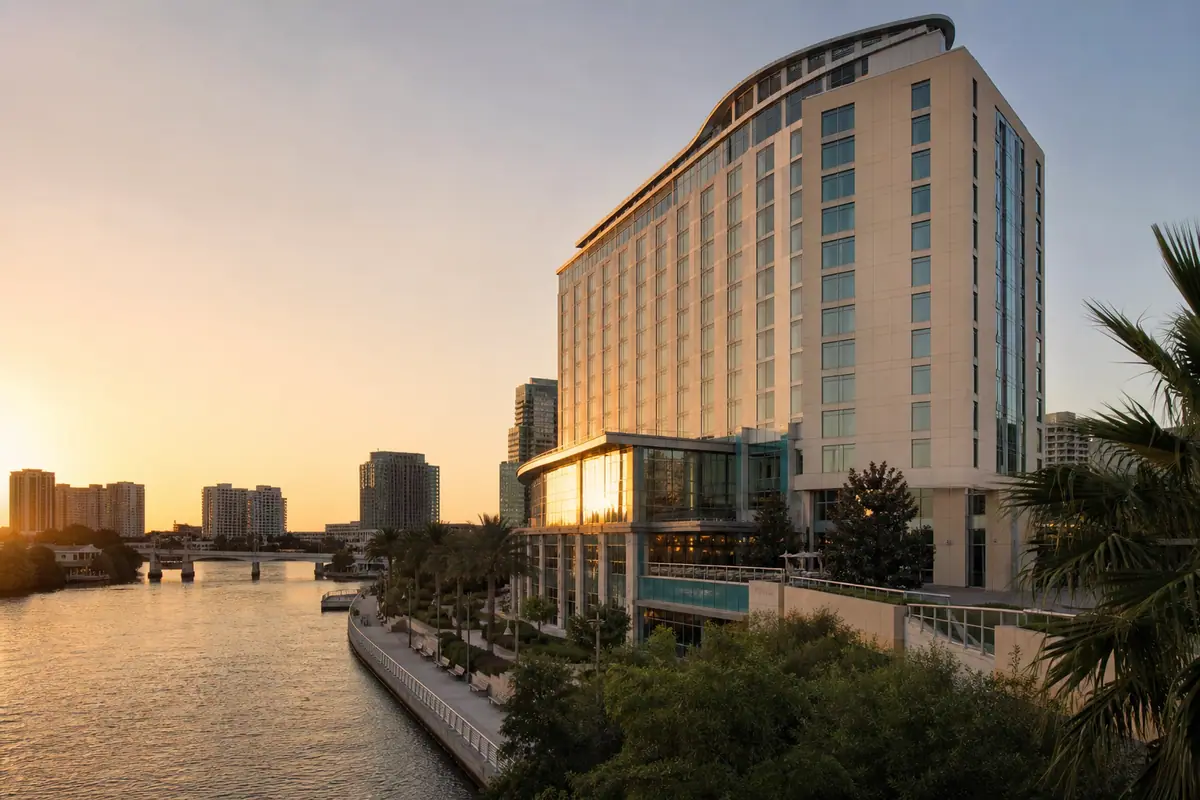 Photoreal exterior of Hotel Tampa Riverwalk in Tampa